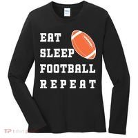 Eat Sleep Football Repeat Women's Long Sleeve Shirt thumb 0