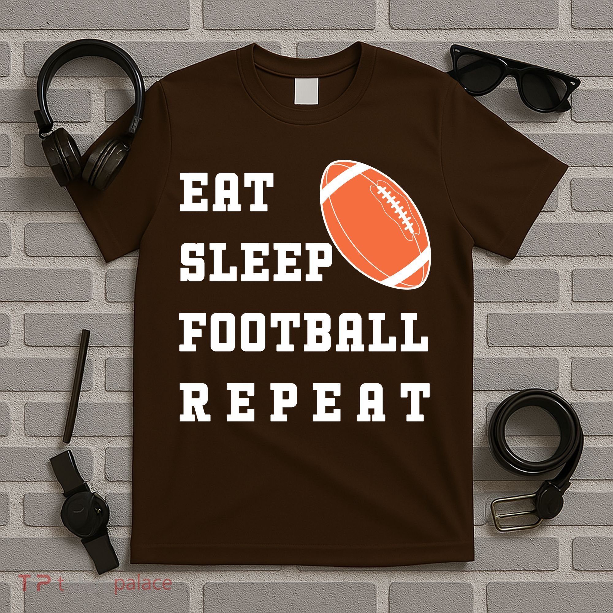 Eat Sleep Football Repeat T-Shirt