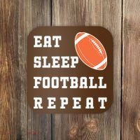 Eat Sleep Football Repeat Coaster thumb 0