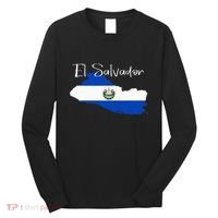 El Salvador Flag  El Salvador Map Salvador Long Sleeve Shirt thumb 0