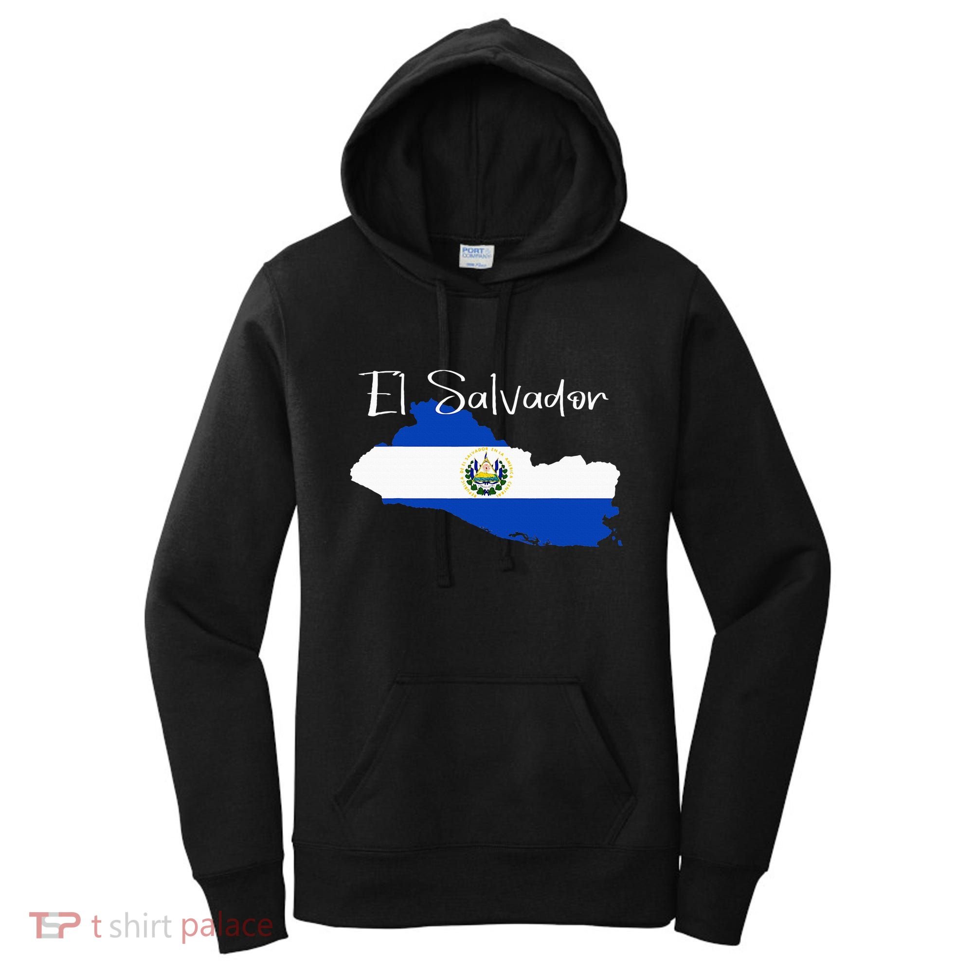 El Salvador Flag  El Salvador Map Salvador Women's Hoodie