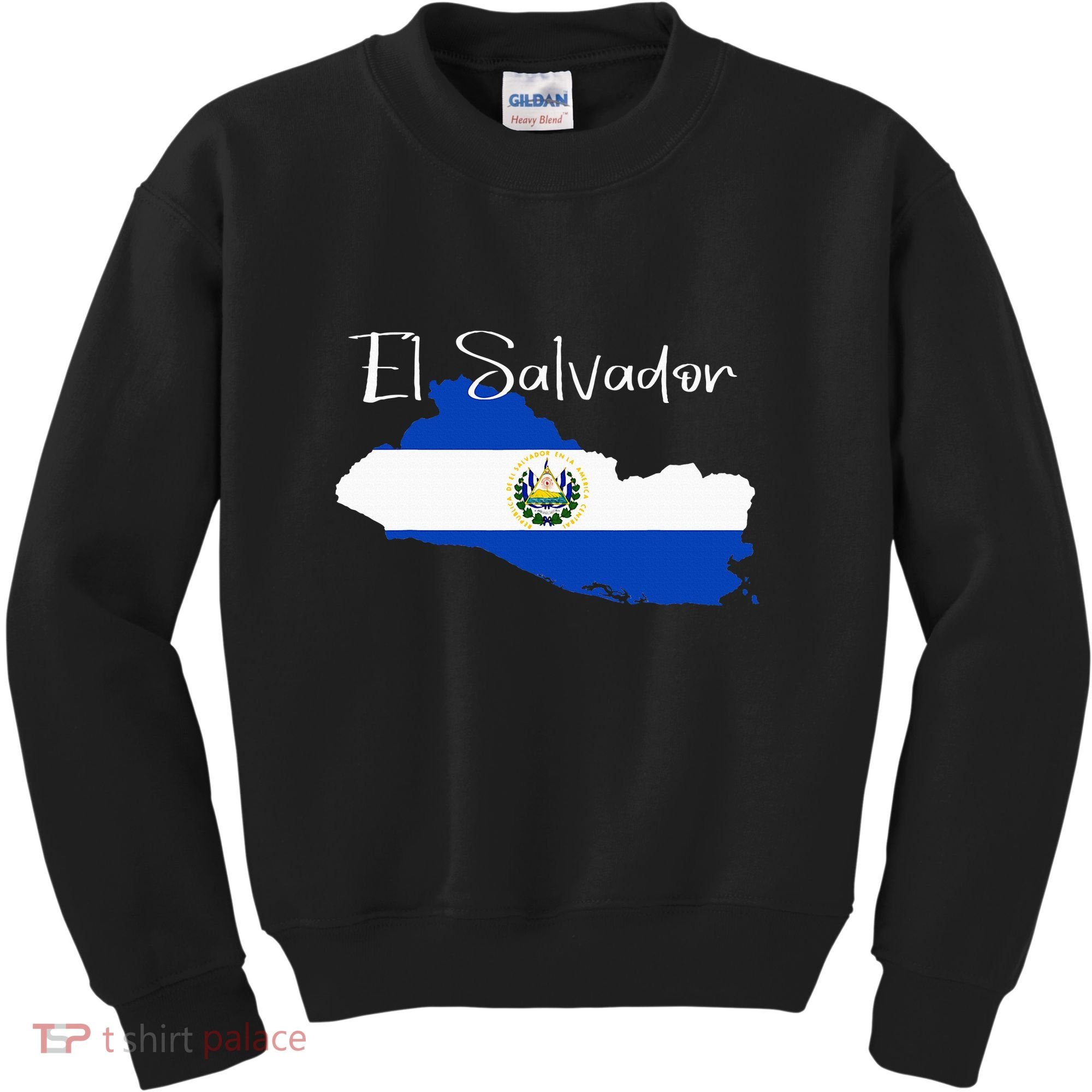 El Salvador Flag  El Salvador Map Salvador Kids Sweatshirt