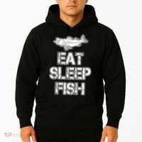 Eat Sleep Fish Fishing Fan Hoodie thumb 2