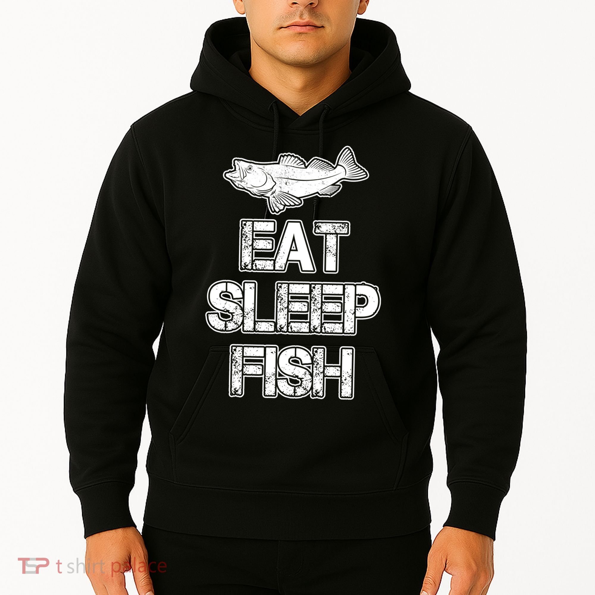 Eat Sleep Fish Fishing Fan Hoodie