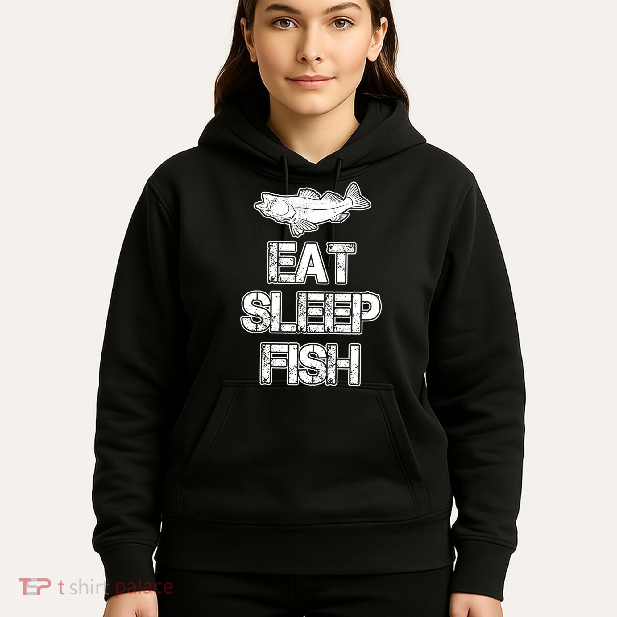 Eat Sleep Fish Fishing Fan Hoodie