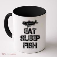 Eat Sleep Fish Fishing Fan Coffee Mug thumb 0
