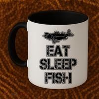 Eat Sleep Fish Fishing Fan Coffee Mug thumb 2