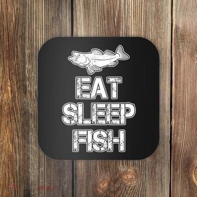 Eat Sleep Fish Fishing Fan Coaster