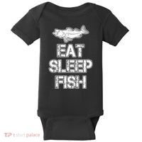 Eat Sleep Fish Fishing Fan Baby Bodysuit thumb 0