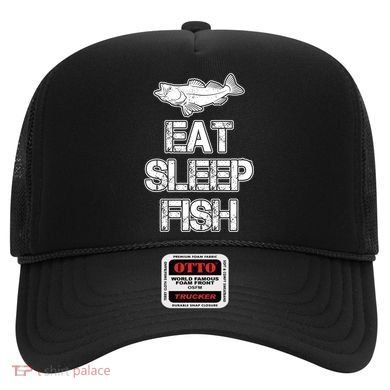 Eat Sleep Fish Fishing Fan Hat