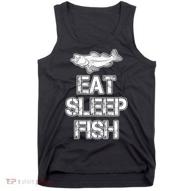 Eat Sleep Fish Fishing Fan Tank Top