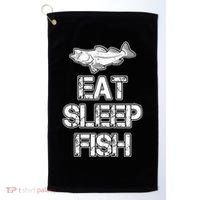 Eat Sleep Fish Fishing Fan Golf Towel thumb 0