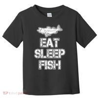 Eat Sleep Fish Fishing Fan Toddler T-Shirt thumb 0