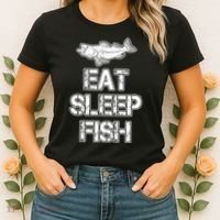Eat Sleep Fish Fishing Fan Women's T-Shirt thumb 2