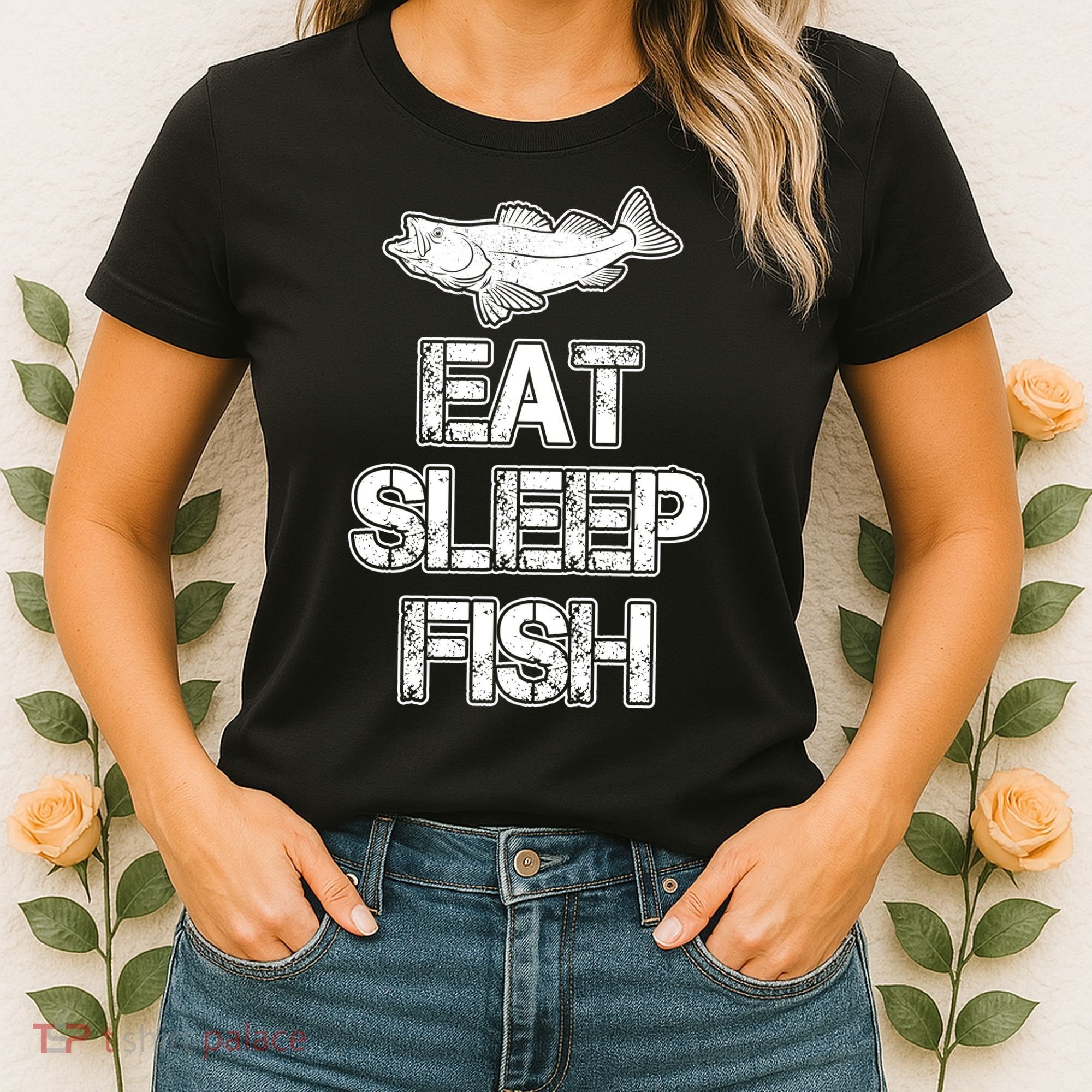 Eat Sleep Fish Fishing Fan Women's T-Shirt