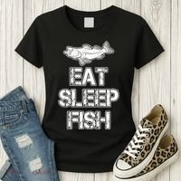 Eat Sleep Fish Fishing Fan Women's T-Shirt thumb 3