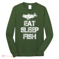 Eat Sleep Fish Fishing Fan Long Sleeve Shirt thumb 0