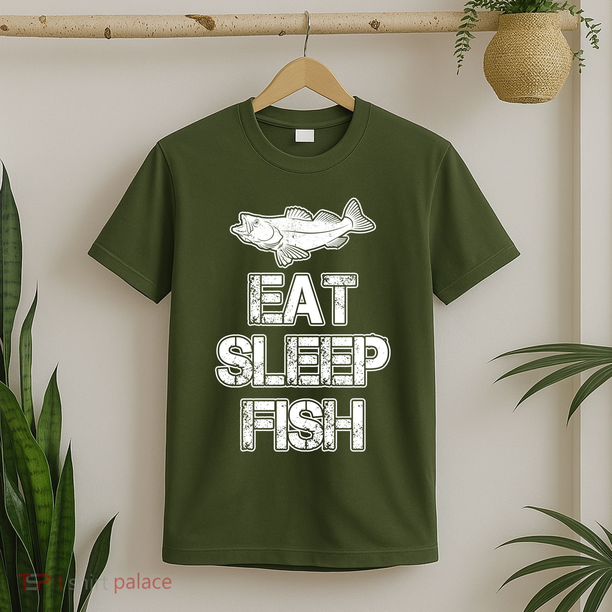 Eat Sleep Fish Fishing Fan T-Shirt