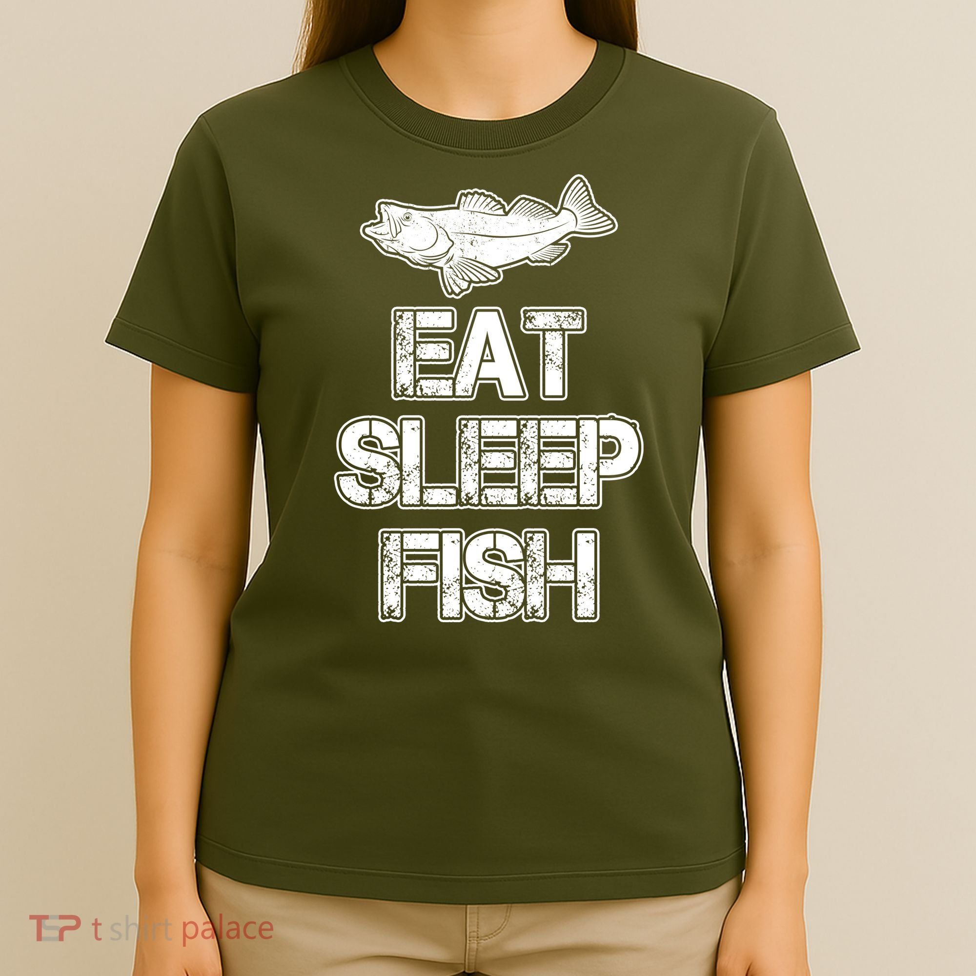 Eat Sleep Fish Fishing Fan T-Shirt