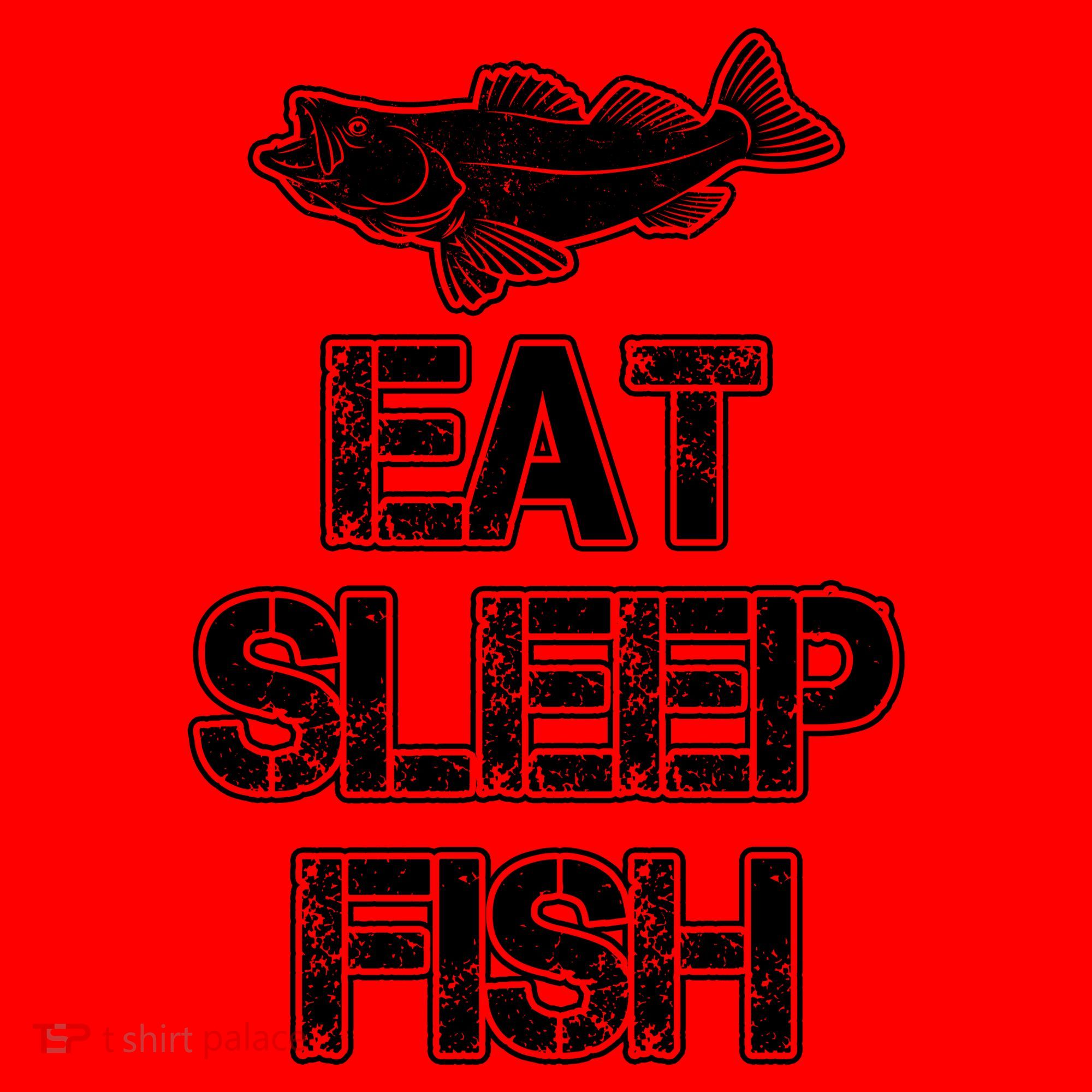 Eat Sleep Fish Fishing Fan Santa Hat