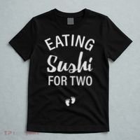Eating Sushi For Two , Pregnancy Reveal Having Baby T-Shirt thumb 5