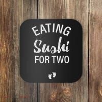 Eating Sushi For Two , Pregnancy Reveal Having Baby Coaster thumb 0