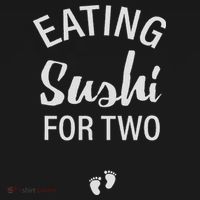 Eating Sushi For Two , Pregnancy Reveal Having Baby Coaster thumb 2