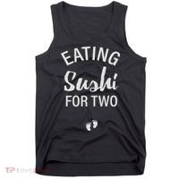 Eating Sushi For Two , Pregnancy Reveal Having Baby Tank Top thumb 0