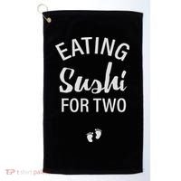 Eating Sushi For Two , Pregnancy Reveal Having Baby Golf Towel thumb 0
