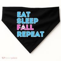 Eat Sleep Fall Repeat Video Game Guys Video Gamer USA-Made Doggie Bandana thumb 0
