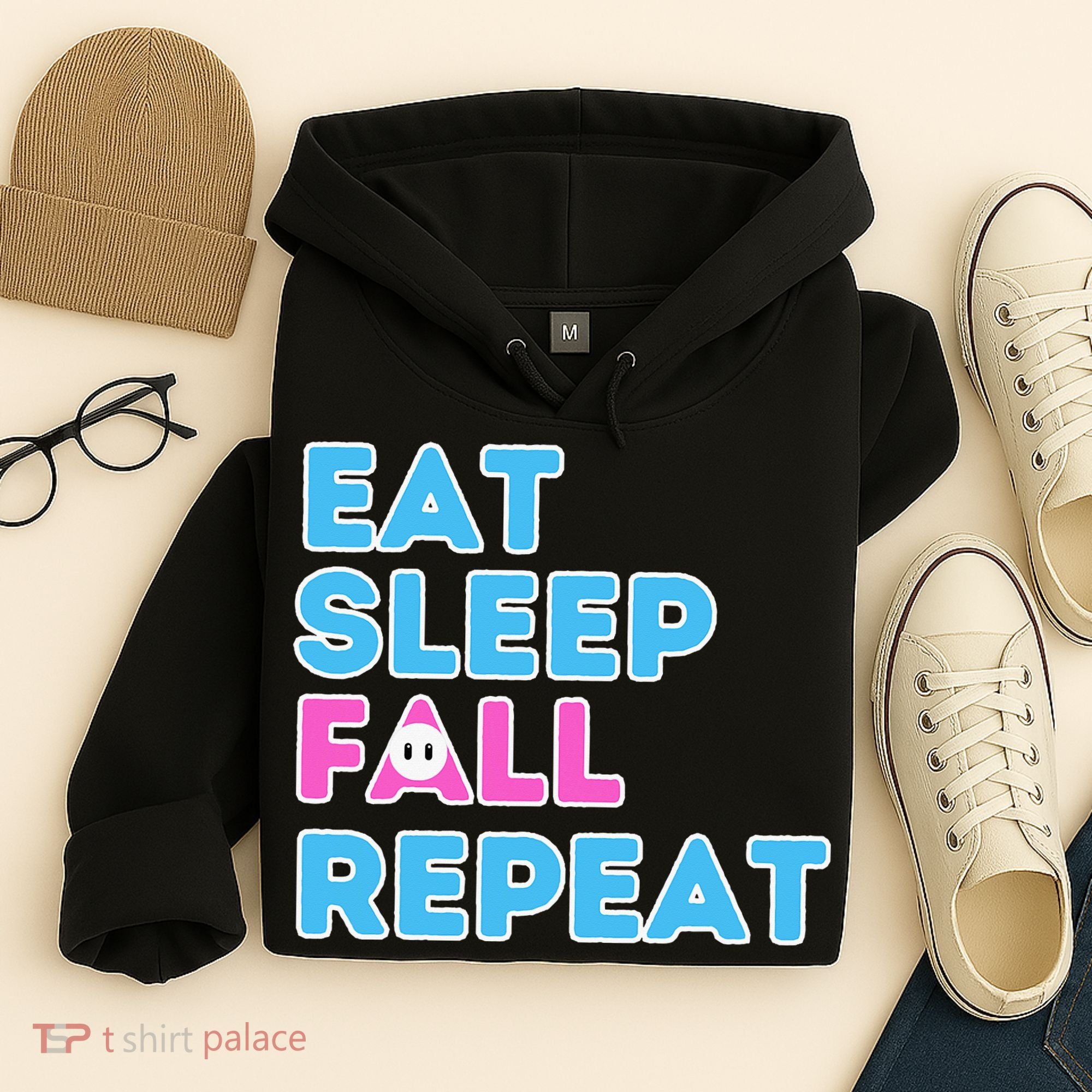 Eat Sleep Fall Repeat Video Game Guys Video Gamer Hoodie