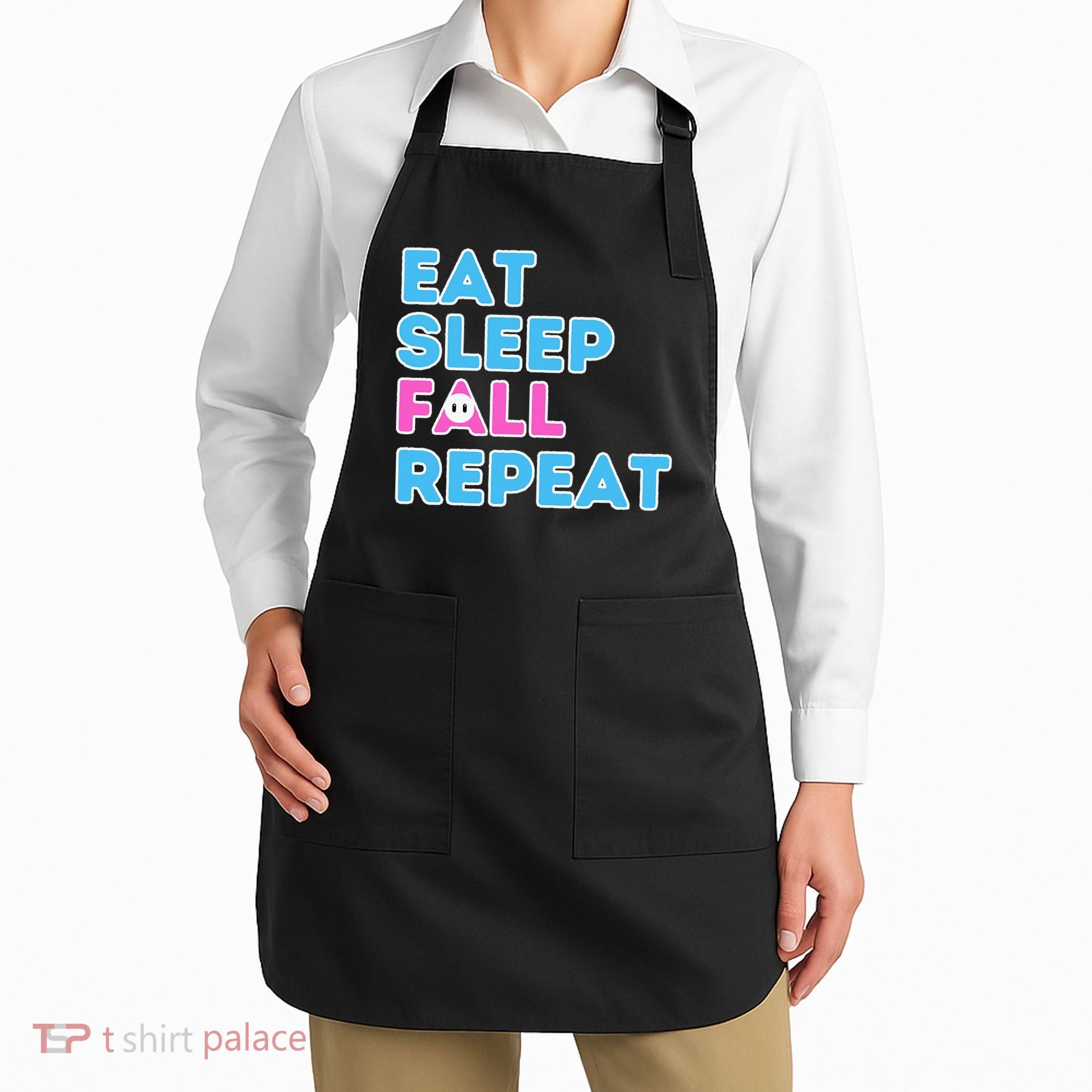Eat Sleep Fall Repeat Video Game Guys Video Gamer Apron