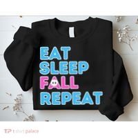Eat Sleep Fall Repeat Video Game Guys Video Gamer Sweatshirt thumb 2