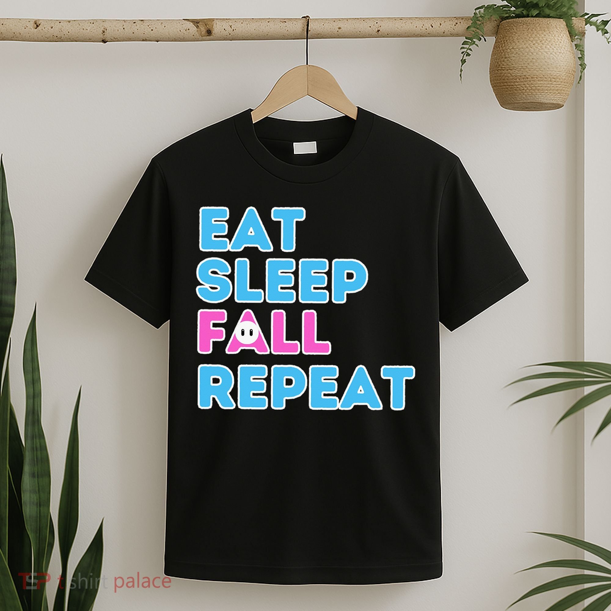 Eat Sleep Fall Repeat Video Game Guys Video Gamer T-Shirt