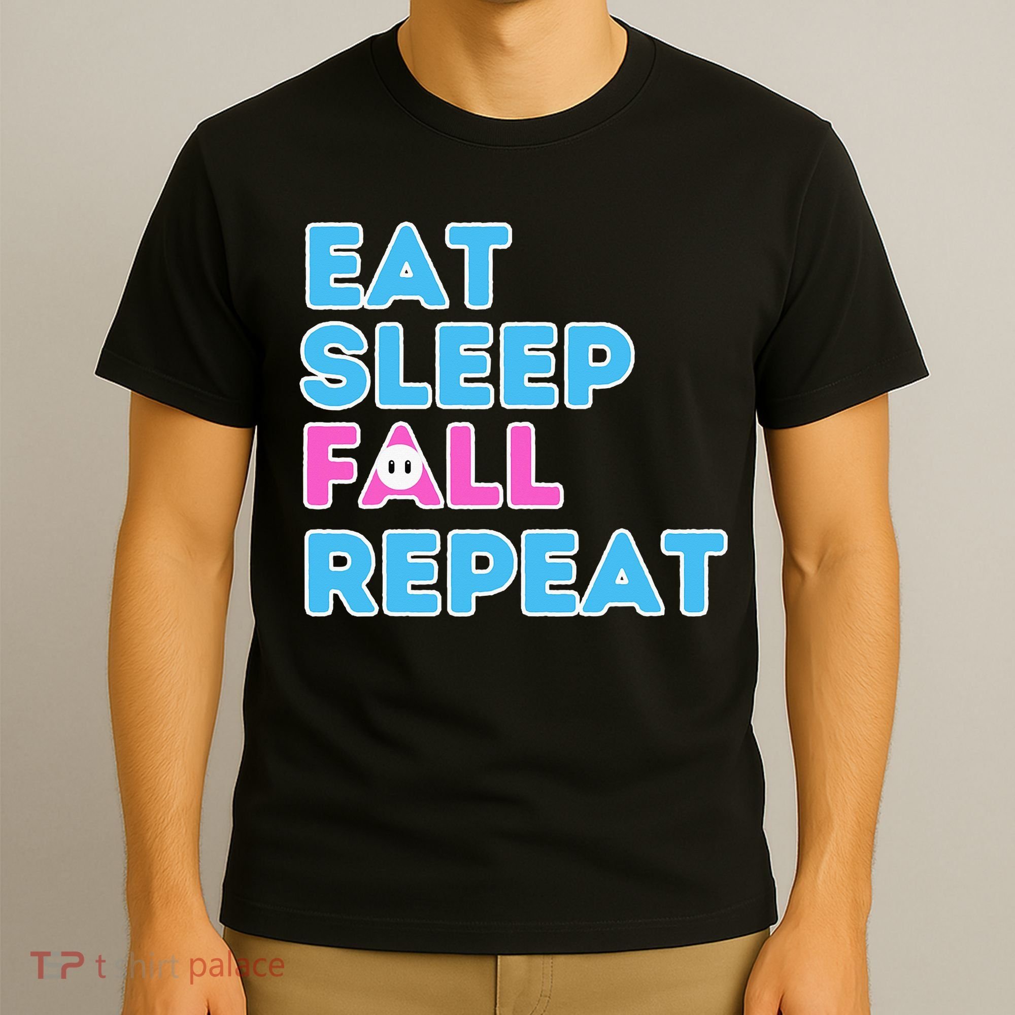 Eat Sleep Fall Repeat Video Game Guys Video Gamer T-Shirt