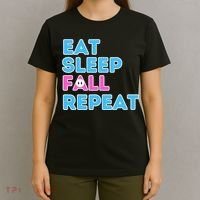 Eat Sleep Fall Repeat Video Game Guys Video Gamer T-Shirt thumb 4