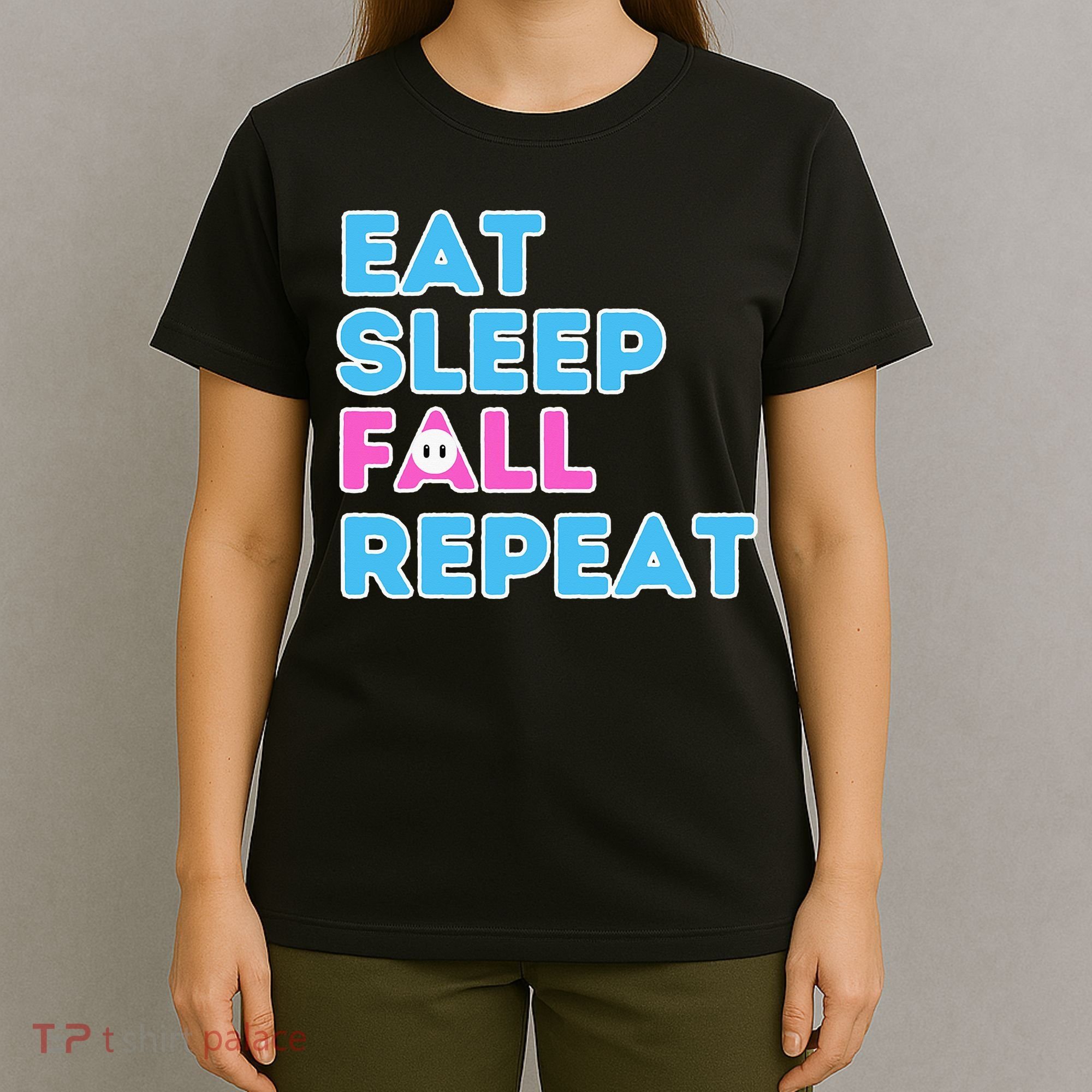 Eat Sleep Fall Repeat Video Game Guys Video Gamer T-Shirt