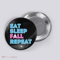 Eat Sleep Fall Repeat Video Game Guys Video Gamer Button thumb 0