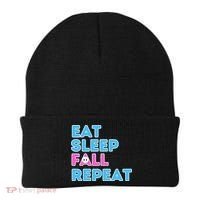 Eat Sleep Fall Repeat Video Game Guys Video Gamer Beanie thumb 0