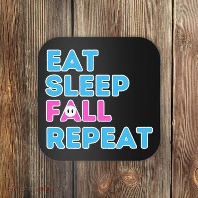 Eat Sleep Fall Repeat Video Game Guys Video Gamer Coaster