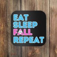 Eat Sleep Fall Repeat Video Game Guys Video Gamer Coaster thumb 0