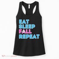 Eat Sleep Fall Repeat Video Game Guys Video Gamer Women's Tank Top thumb 0