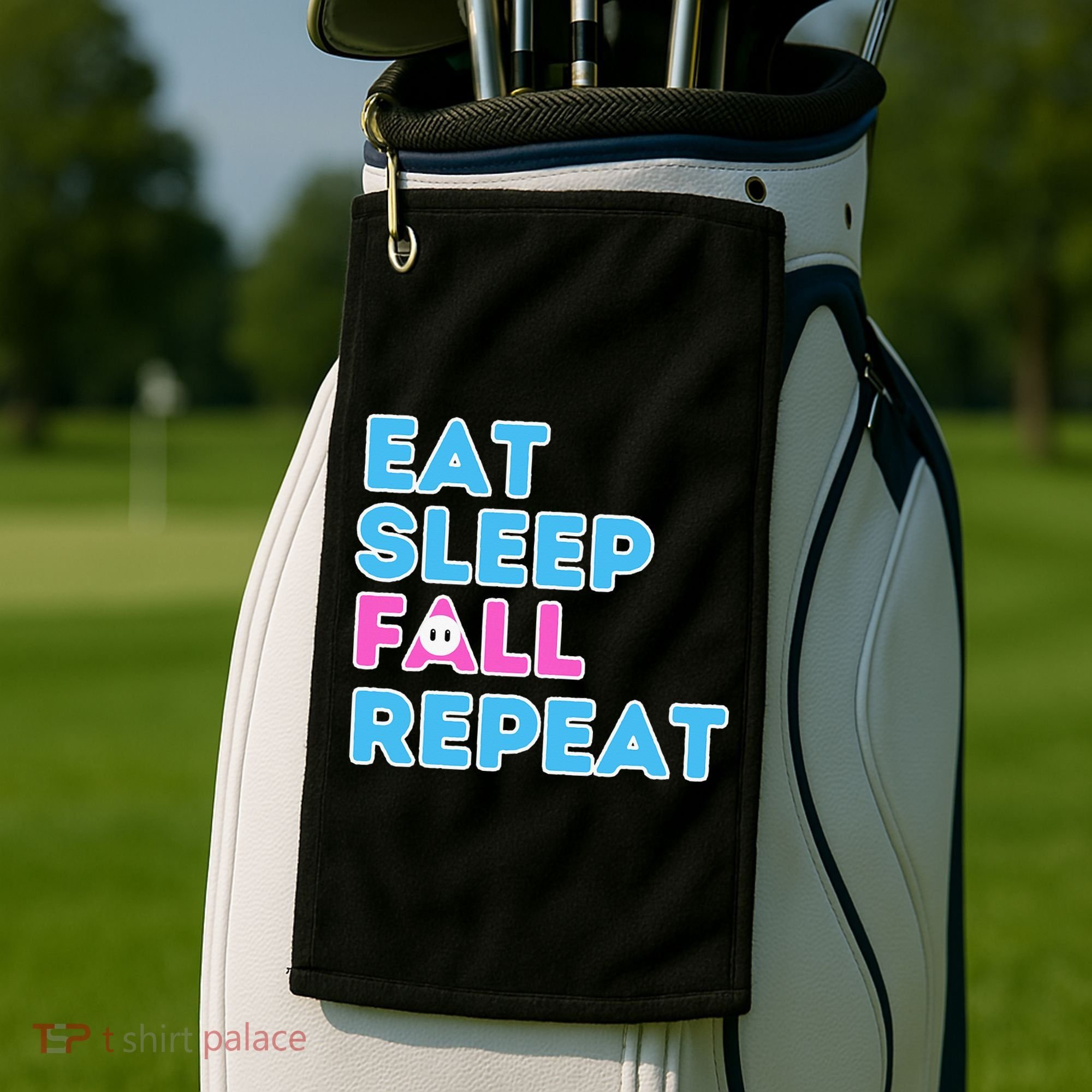 Eat Sleep Fall Repeat Video Game Guys Video Gamer Golf Towel