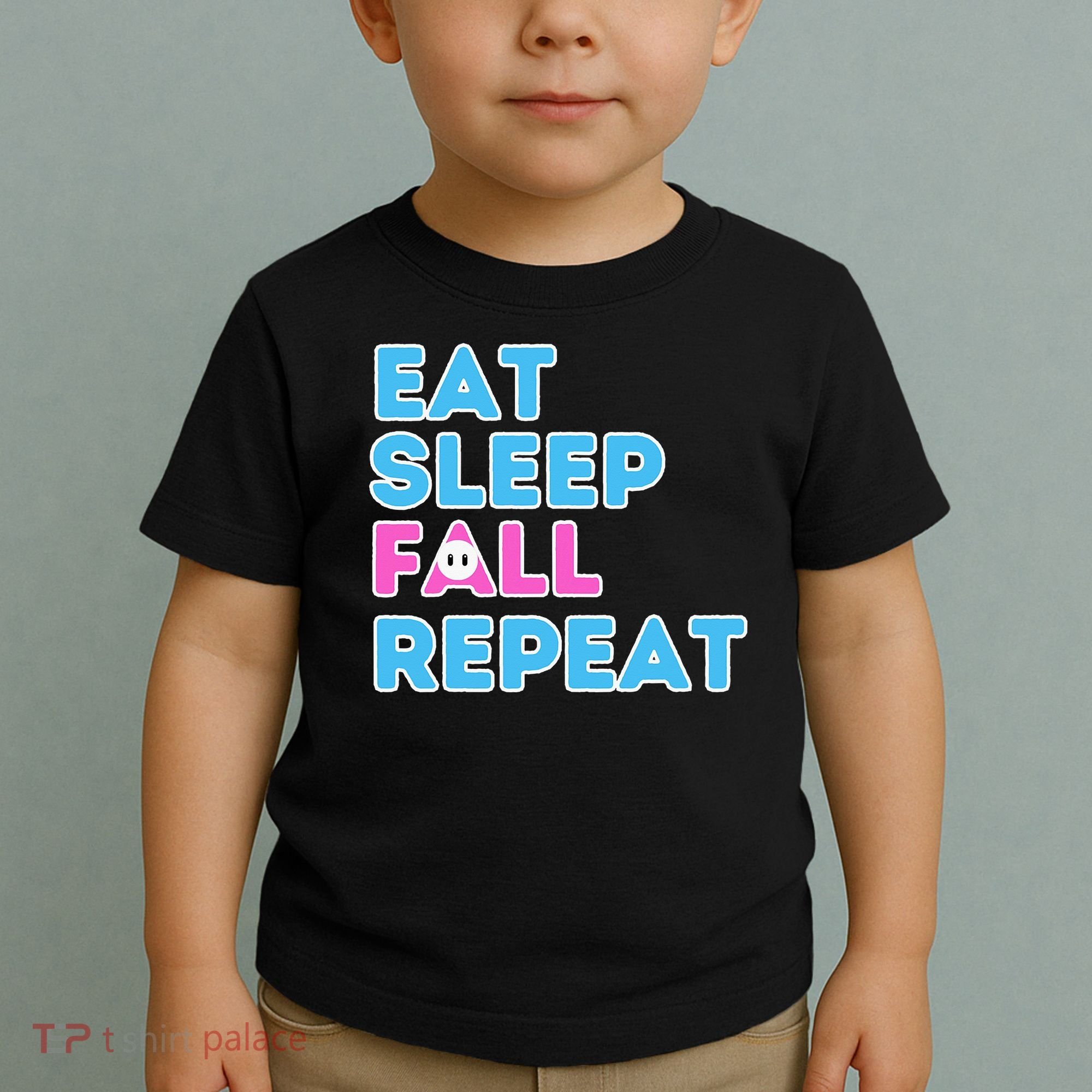 Eat Sleep Fall Repeat Video Game Guys Video Gamer Toddler T-Shirt