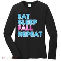 Eat Sleep Fall Repeat Video Game Guys Video Gamer Women's Long Sleeve Shirt thumb 0