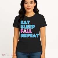 Eat Sleep Fall Repeat Video Game Guys Video Gamer Women's T-Shirt thumb 4