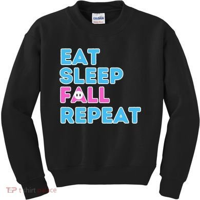 Eat Sleep Fall Repeat Video Game Guys Video Gamer Kids Sweatshirt