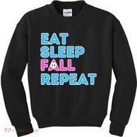 Eat Sleep Fall Repeat Video Game Guys Video Gamer Kids Sweatshirt thumb 0