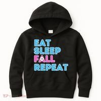 Eat Sleep Fall Repeat Video Game Guys Video Gamer Kids Hoodie thumb 0