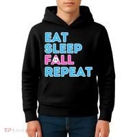 Eat Sleep Fall Repeat Video Game Guys Video Gamer Kids Hoodie thumb 4